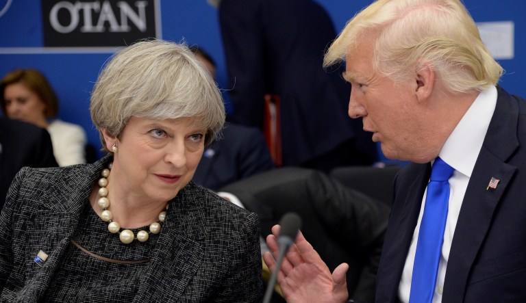 An improvised explosive device detonated on a train at the Parsons Green station in Southwest London, injuring 29, according to reports. (Thierry Charlier/Pool Photo via AP)