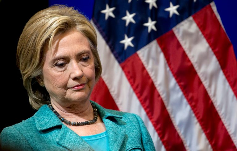 Support for Hillary Clinton among Democrats plunged between July and mid-September, according to a new new ABC News/Washington Post poll. (AP Photo)