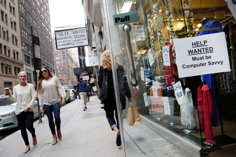 January saw 1.4 unemployed workers per job opening, the lowest ratio since the dotcom bubble's bursting. (AP Photo/Mark Lennihan, File)