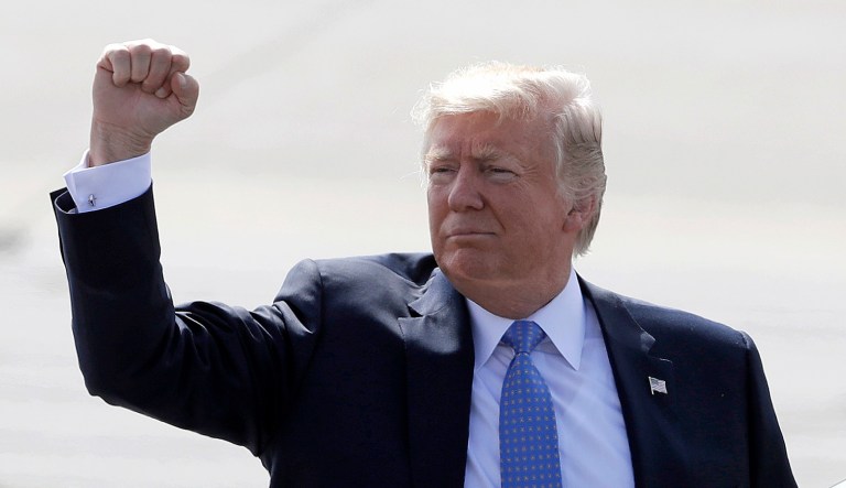 As long as President Trump is piling up conservative achievements, life will remain complicated for the nation's NeverTrumpers. (AP Photo/Darron Cummings)