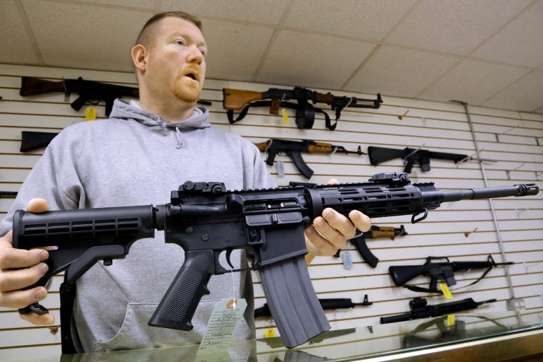 Just 45 percent support an assault weapons ban, compared to 53 percent who are opposed to such a ban, according to a new ABC News/Washington Post survey released Wednesday. (AP file photo/Seth Perlman)