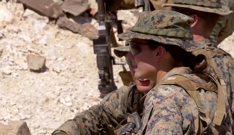 At the request of the officer, the Marines are not releasing her name. (Image courtesy screenshot)