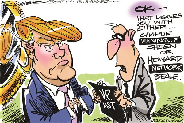 Editorial cartoon: Trump’s ‘winning’ VP list