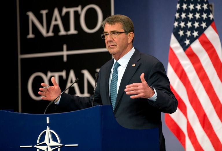 Defense Secretary Ash Carter said that he wants both NATO and the alliance to contribute more to the fight against the Islamic State. (AP Photo/Virginia Mayo)