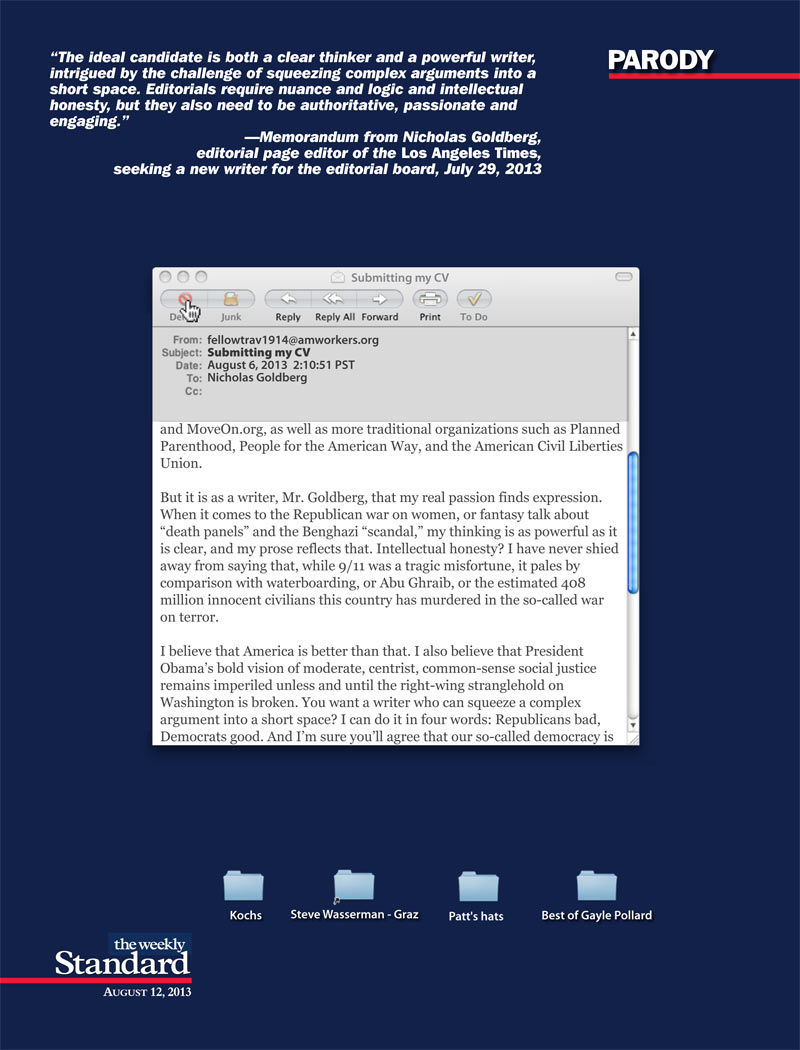 Wanted: editorial writer