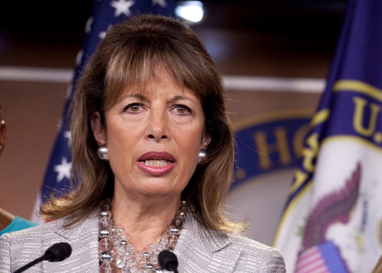 Rep. Jackie Speier said House Intelligence Committee Chairman Devin Nunes should step down from his role leading the committee's investigation of Russia. (AP Photo/Harry Hamburg)