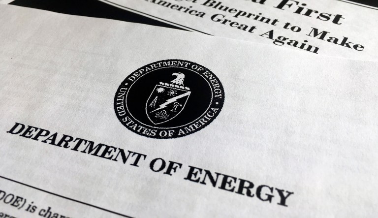 A much-anticipated Energy Department study of the electric grid released Wednesday night points to abundant natural gas from fracking as the leading cause for the decline in coal and nuclear power plants and calls on federal agencies to make changes that would stave off the loss of more coal-fired and nuclear power plants. (AP Photo/Jon Elswick)