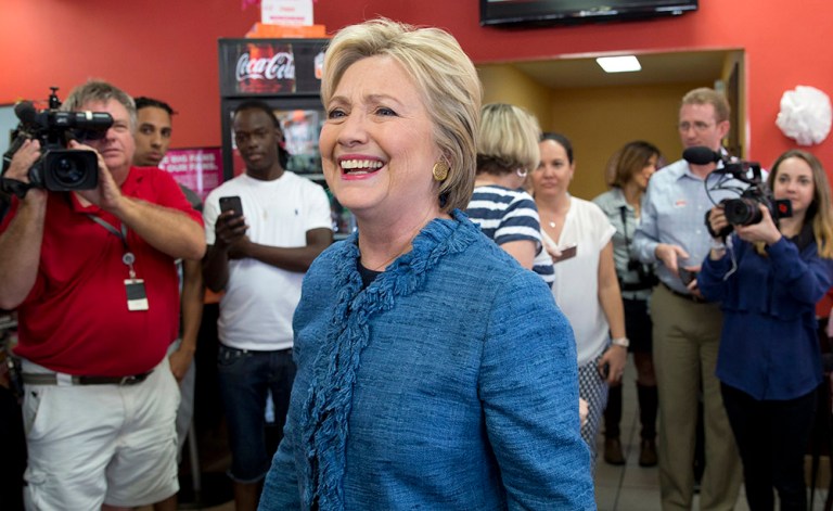 Hillary Clinton won the Florida primary on Tuesday, continuing her dominance in the South with help from Hispanic and older Democratic voters. (AP Photo/Carolyn Kaster)