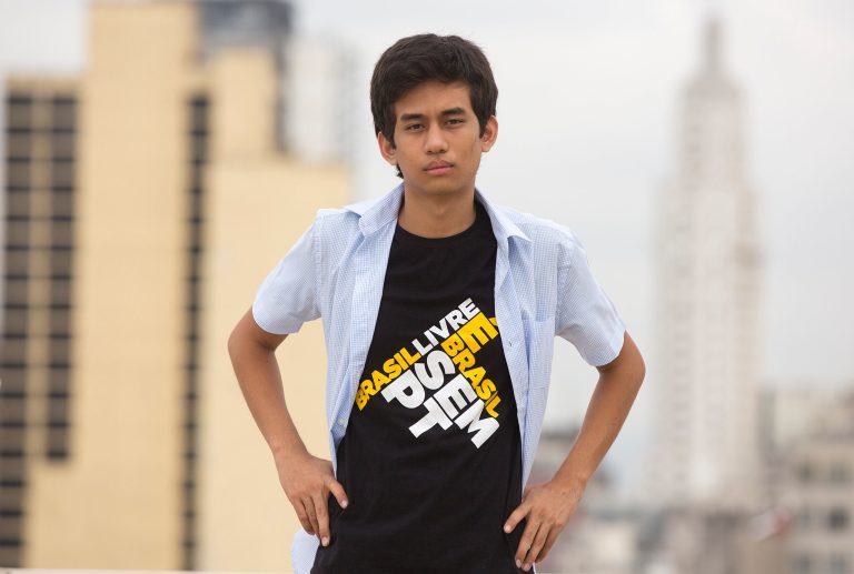 Using what he learned from Ludwig von Mises, Kim Kataguiri made a YouTube video about welfare in Brazil. (AP Photo)Â 