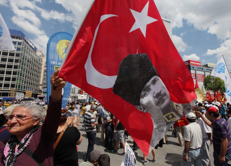 The domestic political protests in Turkey have rattled Turkish Prime Minister Recep Tayyip Erdogan. (AP Photo/Burhan Ozbilici)