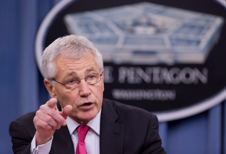 Defense Secretary Chuck Hagel speaks during a news conference at the Pentagon on Dec. 4. (AP Photo/Manuel Balce Ceneta)