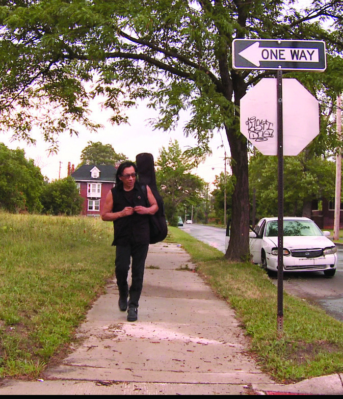 This undated publicity photo released by courtesy Sony Pictures Classics shows Rodriguez in a scene from the documentary film, 