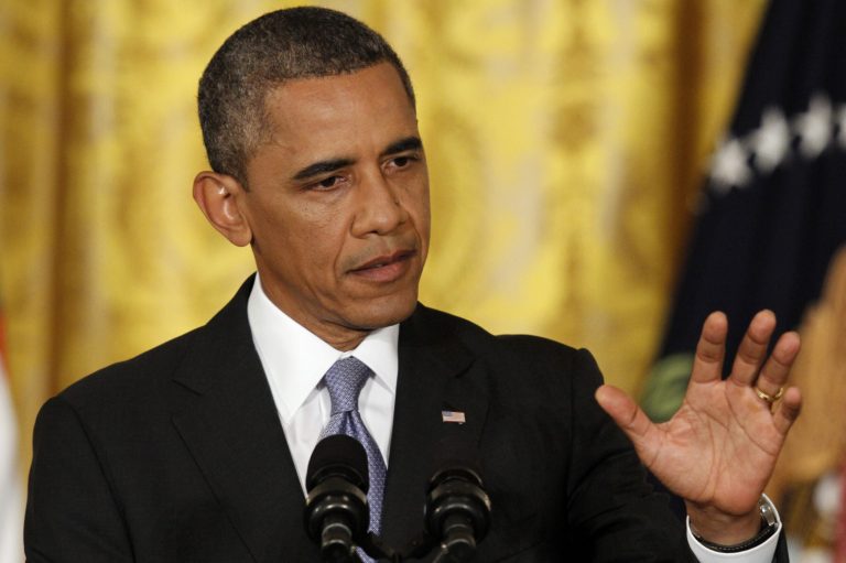   President Barack Obama gestures during a news conference in the East Room of the White House in Washington, Friday, Aug. 9, 2013. The president said he'll work with Congress to change the oversight of some of the National Security Agency's controversial surveillance programs and name a new panel of outside experts to review technologies. (AP Photo/Jacquelyn Martin)  