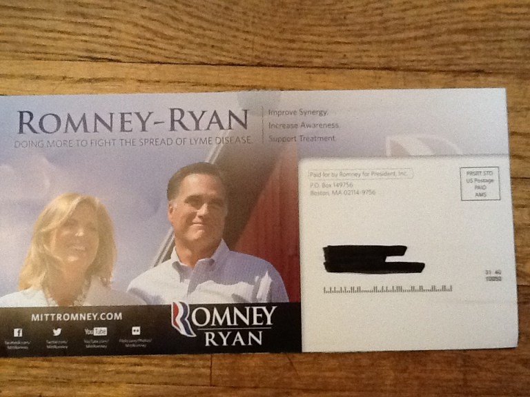 Campaign Mailer: Romney Vows to Fight the ‘Epidemic’ of Lyme Disease in Virginia