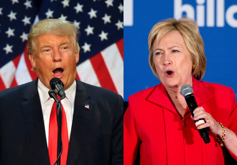The stage is now set for a five-month slugfest for an electorate that is frustrated with Washington, economically insecure and fearful of foreign threats. (AP Photo)
