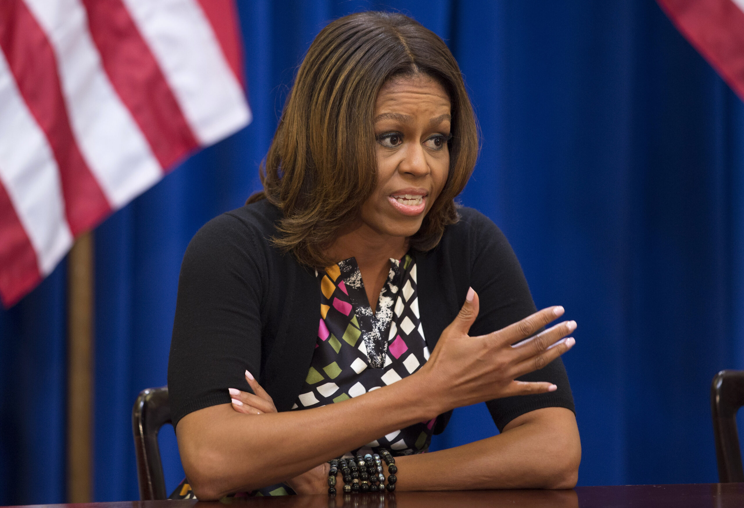 Michelle Obama hosts talk on girls’ education