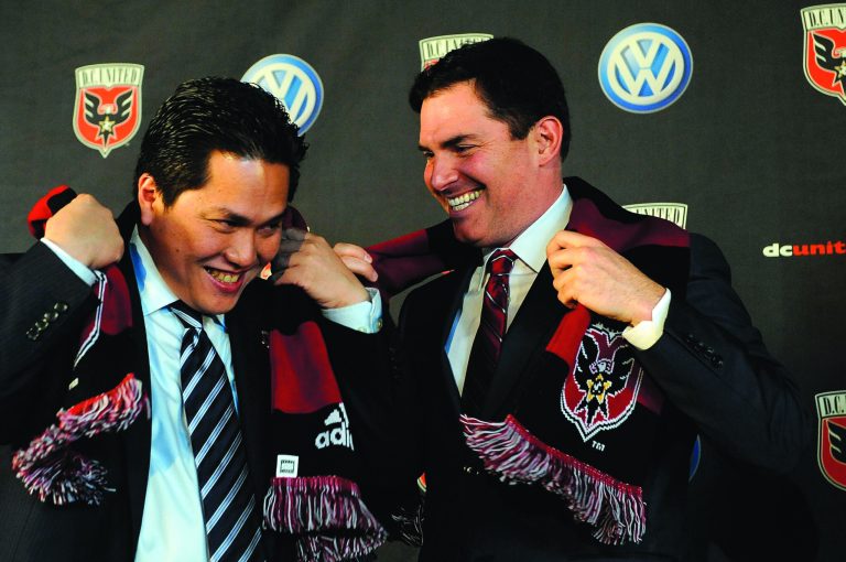 Patrick McDermott/Getty Images
Erick Thohir, left, and Jason Levien officially joined Will Chang as co-owners of D.C. United on Tuesday.