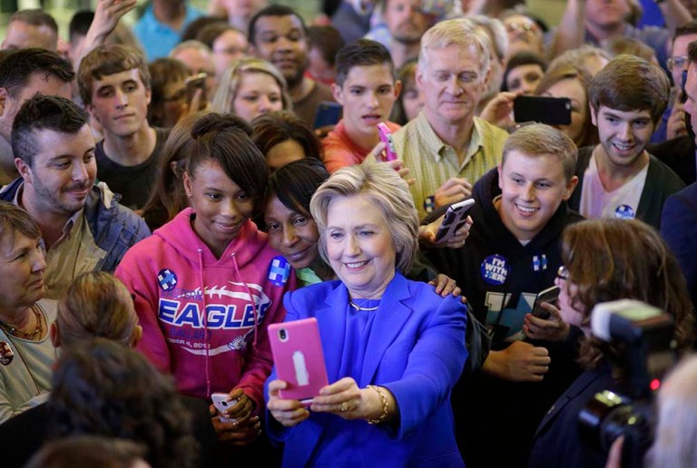 Clinton will need a coalition of women, millenials, and people of color to win the presidency. (AP Photo/Patrick Semansky)