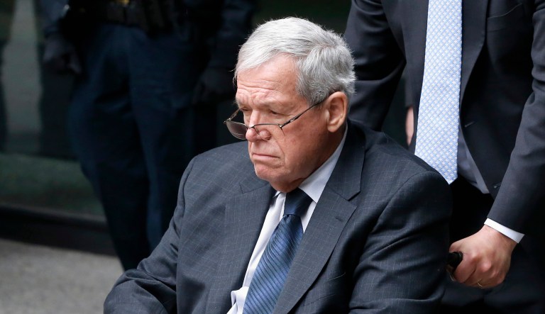 Former House Speaker Dennis Hastert was released from prison on Monday after serving 13 months for lying to federal investigators about money used to hide sexual abuse charges. (AP Photo/Charles Rex Arbogast, File)