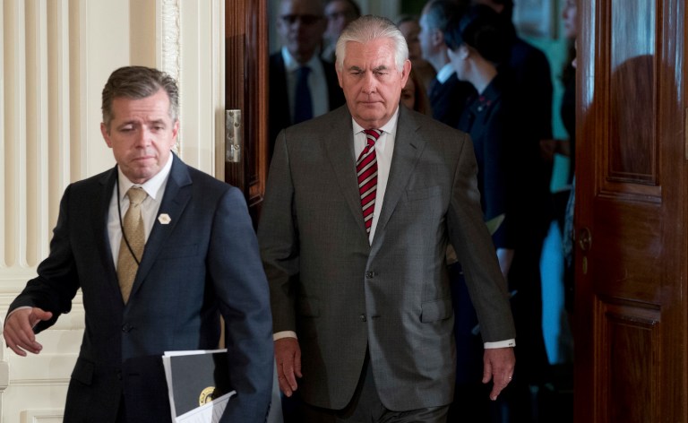 Lawmakers said the discussion centered on non-military steps that could be taken to reduce the growing nuclear threat in North Korea. (AP Photo/Andrew Harnik)
