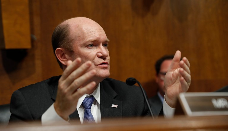 Senate Judiciary Committee member Sen. Chris Coons, D-Del., warned that some of the biggest obstacles to helping Dreamers stay and work in the U.S. are in the Republican Party. (AP Photo/Pablo Martinez Monsivais)