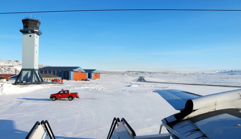 Thule Air Base in Greenland is pictured above.