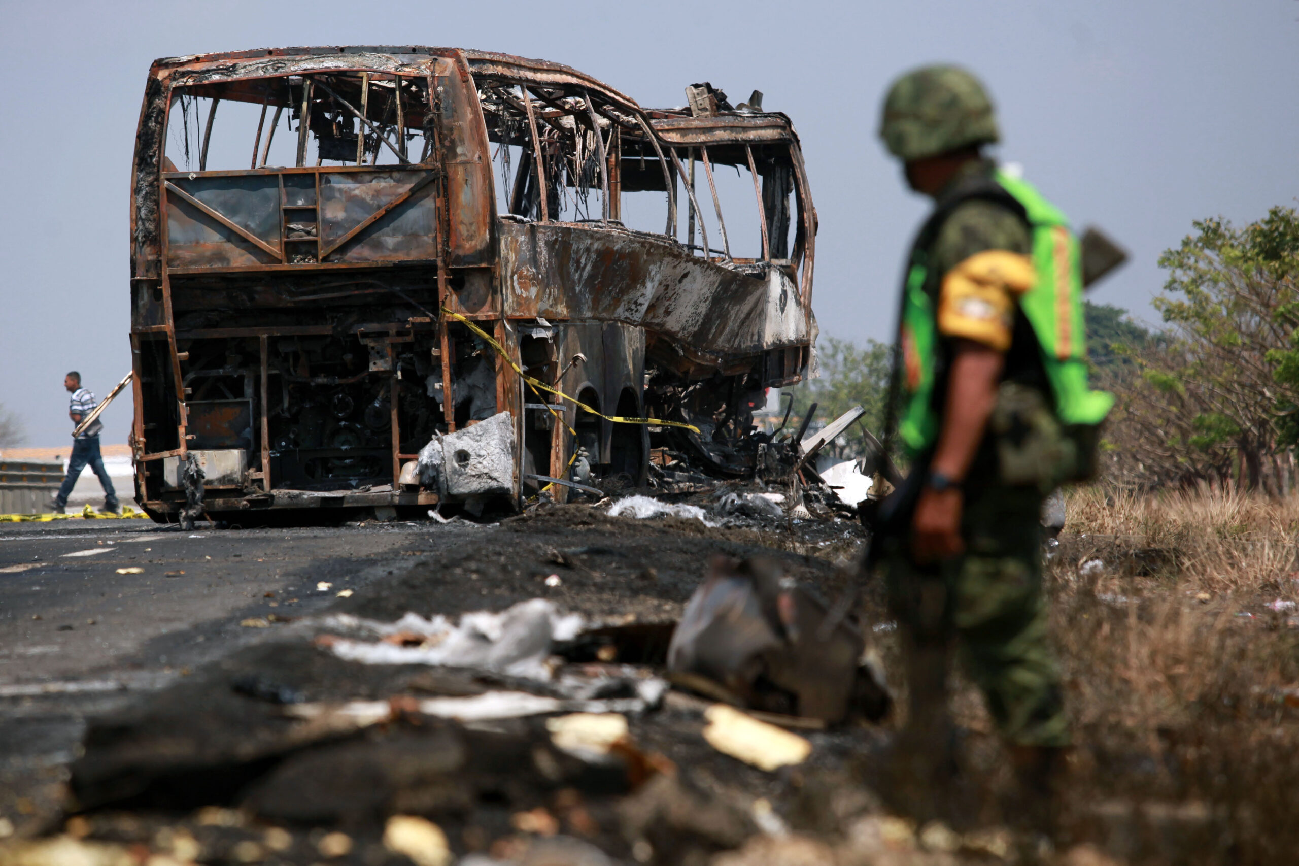 Bus hits truck on Mexico highway; 36 reported dead