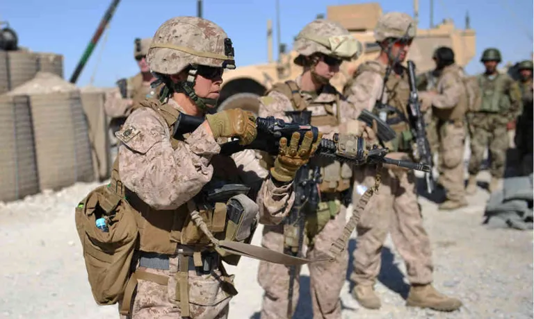 The Marine Corps is working to create more sizes of body armor, but has not yet incorporated features used by the Army to make protection better fitting for female service members. (U.S. Marine Corps)