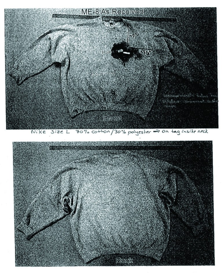 In this undated photo released by the Office of the State Attorney Fourth Judicial Circuit of Florida, the clothing that Travon Martin was wearing at the time of his death is seen. Police officers who responded minutes after the fatal shooting of 17-year-old Trayvon Martin could not agree on whether George Zimmerman had a broken nose, but they all said the ex-neighborhood watch volunteer had cuts on his head, according to documents released Thursday. (AP Photo/Office of the State Attorney Fourth Judicial Circuit of Florida)