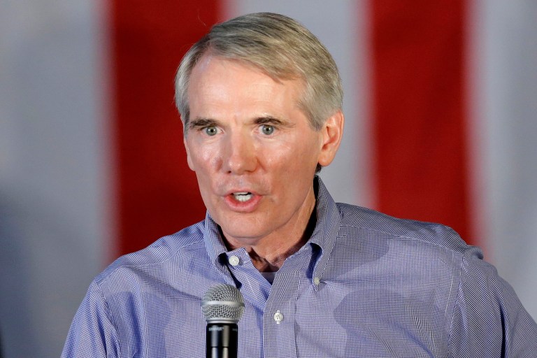 Sen. Rob Portman, R-Ohio has opened up a huge lead over former Gov. Ted Strickland with just two months until Election Day. (AP Photo/Mark Duncan, File)