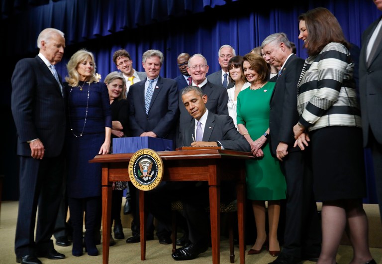 President Obama signs the 21st Century Cures Act into law. (AP Photo/Pablo Martinez Monsivais)
