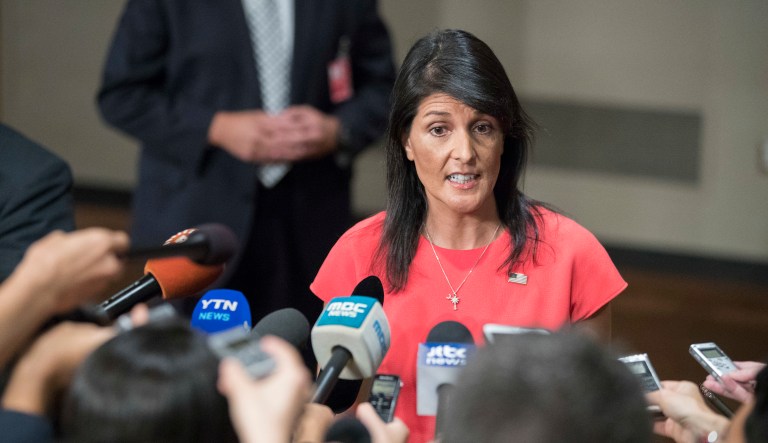 U.S. Ambassador to the United Nations Nikki Haley said Tuesday she believes the Trump administration would accept the findings of a new report from scientists working for 13 federal agencies documenting the effects of climate change on the U.S. (AP Photo/Mary Altaffer)