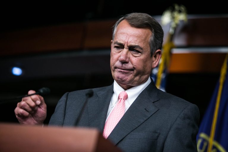 House Speaker John Boehner, R-OH, pauses while taking questions during a news conference on Capitol Hill in Washington, Friday, Sept. 25, 2015. (Graeme Jennings/Washington Examiner)