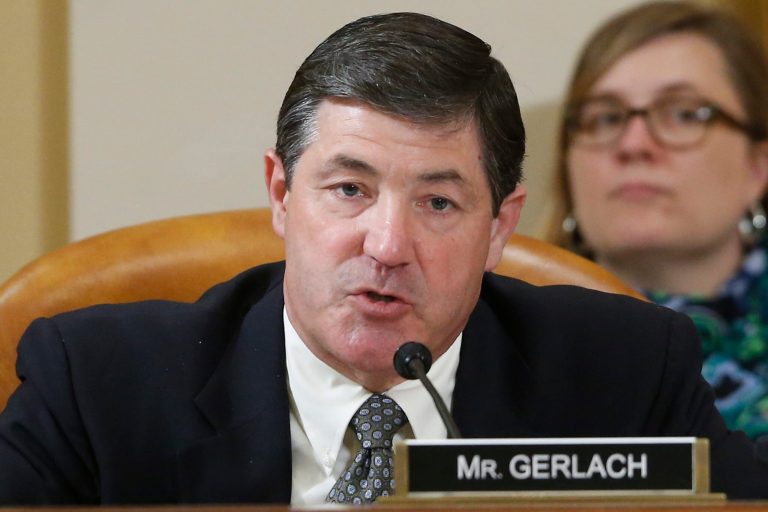 FILE - In this May 17, 2013 file photo, Rep. Jim Gerlach, R-Pa. speaks on Capitol Hill in Washington. Gerlach, one of a shrinking number of GOP moderates in the House, has announced he will retire from Congress at the end of his term. (AP Photo/Charles Dharapak, File)