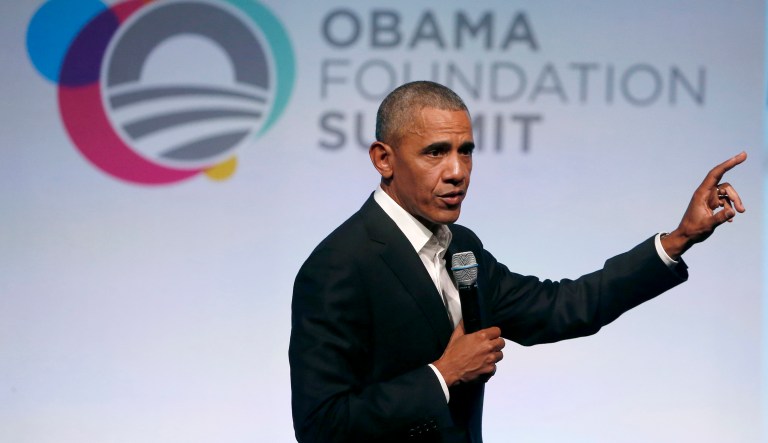 In a new video, former President Barack Obama touted Obamacare for making it illegal for insurers to charge people more, and for prohibiting insurers from turning away customers with a pre-existing illness. (AP Photo/Charles Rex Arbogast)