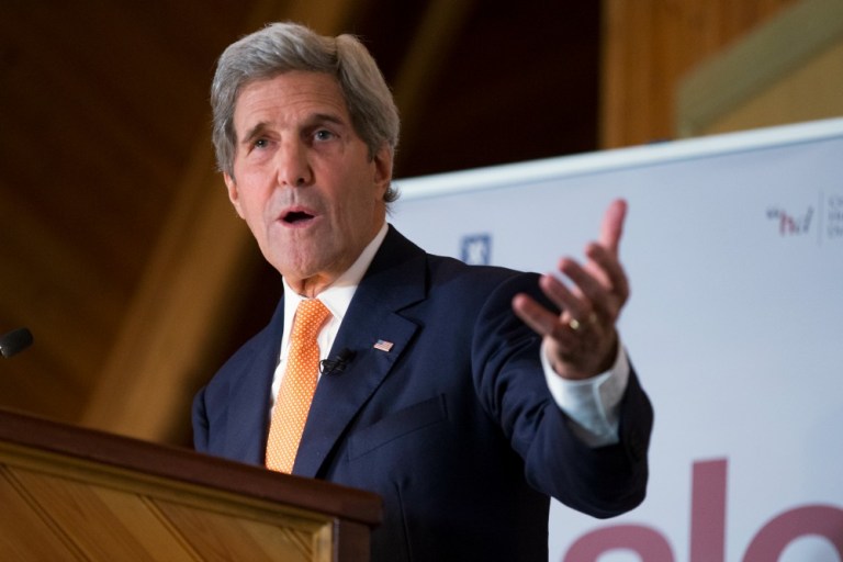 John Kerry added stops in Brussels and London to his current European trip to hold urgent discussions with his British and EU counterparts. (AP Photo)