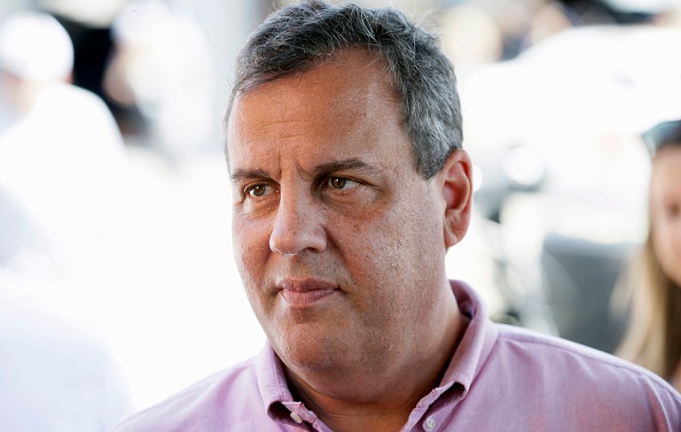 After Christie's poor showing Tuesday evening in the New Hampshire primary, the governor told reporters he'd head back home to mull over his options. (AP Photo/Charlie Neibergall)