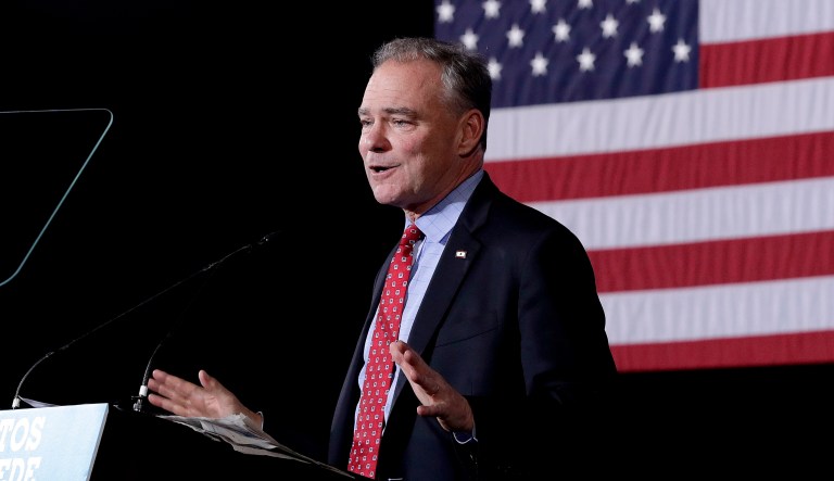 Sen. Tim Kaine, D-Va., says he believes President Trump showed his hand by firing former FBI Director James Comey and indicated he's worried about what the agency's investigation into the campaign is finding. (AP Photo/Matt York)