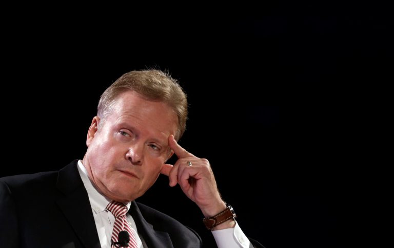Former Sen. Jim Webb, D-Va., speaks at the National Sheriffs' Association presidential forum, Tuesday, June 30, 2015, in Baltimore. (AP Photo/Patrick Semansky)