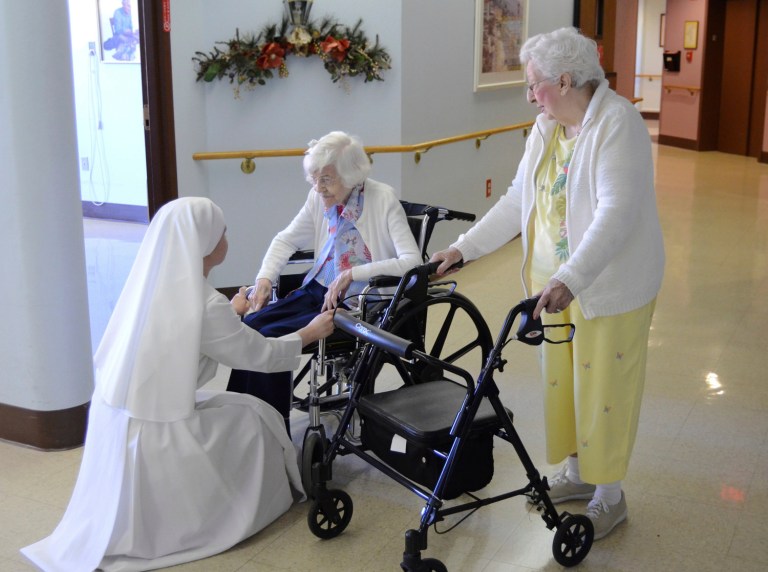 The Little Sisters of the Poor is an order of Catholic nuns that runs homes for the elderly poor. They object to providing contraceptives, abortifacients and sterilizations in their health benefits packages -- not exactly surprising, considering they are, well, Catholic nuns. (Photo: Becket Fund)