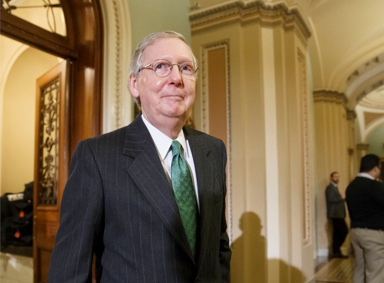 McConnell said Trump needs to reach an understanding with the political class in Washington because he's not the only smart person in town. (AP Photo/J. Scott Applewhite)