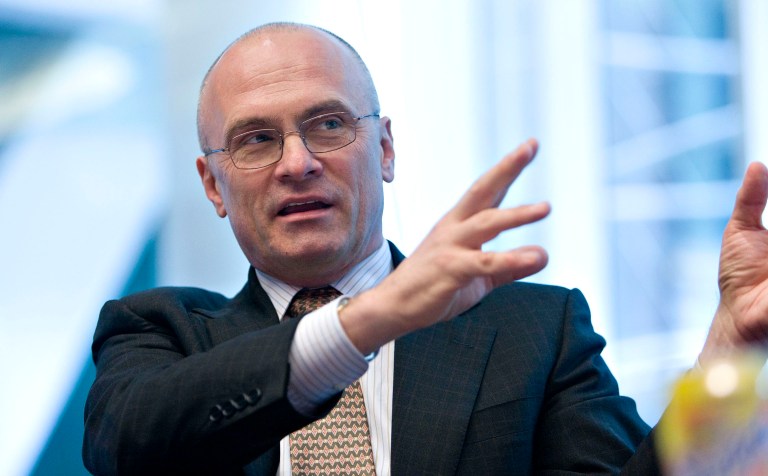 Liberal and conservative groups squared off Tuesday in battle to define the public image of Donald Trump's nominee to be labor secretary, fast-food businessman Andrew Puzder. (Daniel Acker/Bloomberg News)