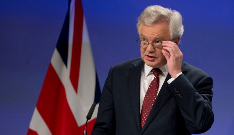 British Secretary of State for Exiting the European Union David Davis has confirmed Parliament will be able to vote on the final Brexit agreement, but added Britain would still leave without a formal deal if Parliament rejected the proposed agreement. (AP Photo/Virginia Mayo)