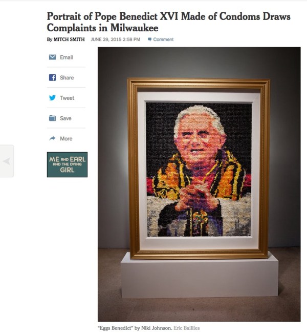 New York Times bans Charlie Hebdo cartoons, but runs ‘condom pope’ image