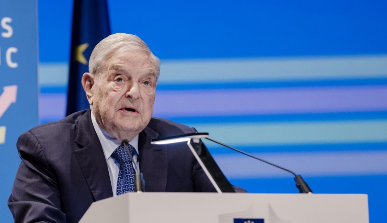 A petition asking President Trump to declare liberal billionaire George Soros a terrorist has reached the threshold that requires a response from the White House. (Marlene Awaad/Bloomberg)