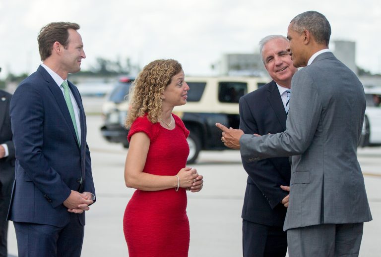 Earnest shot down any notion that Wasserman Schultz should leave the top job at the party's campaign arm. (AP Photo/Andrew Harnik)