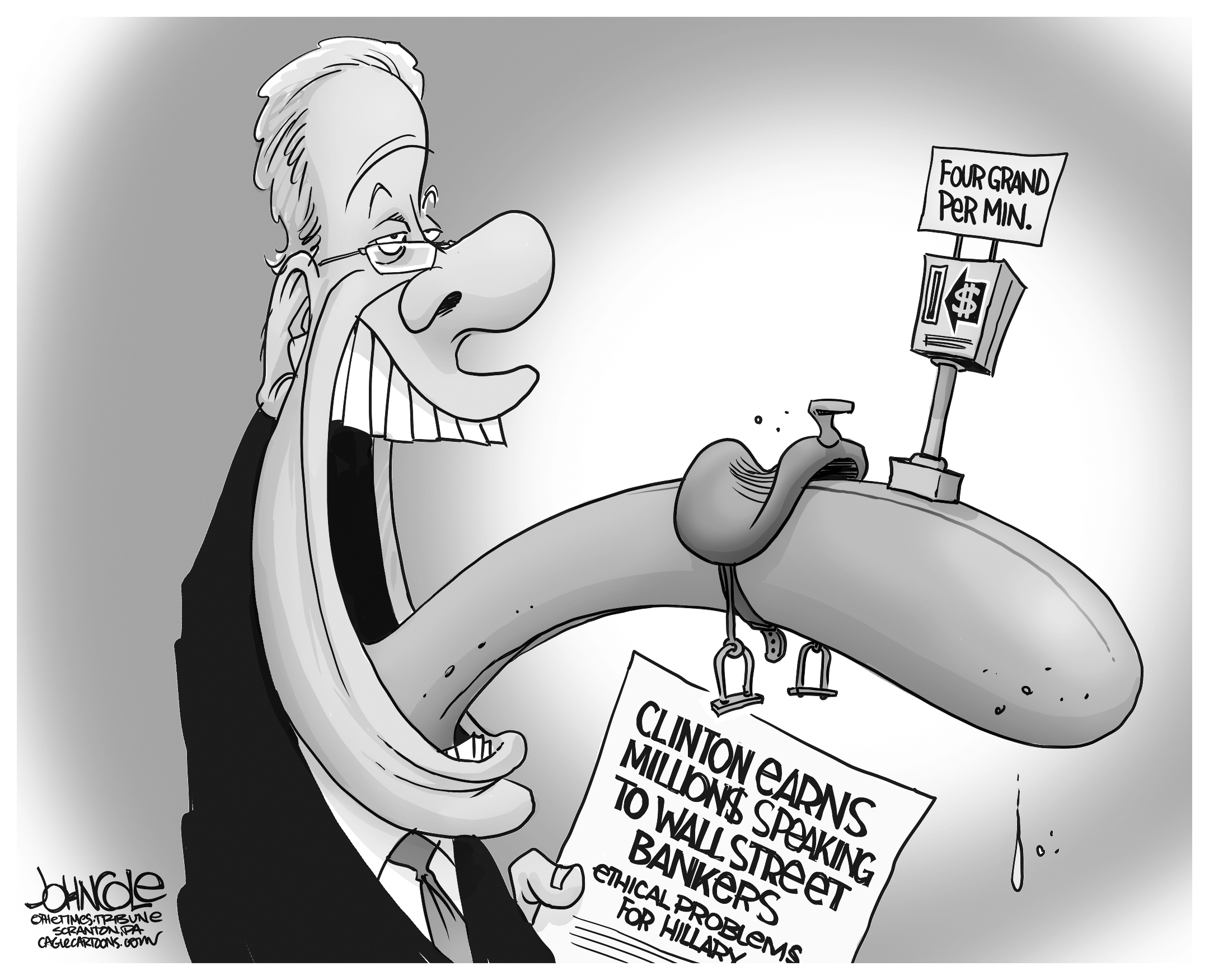 Editorial cartoon: Pay as you go