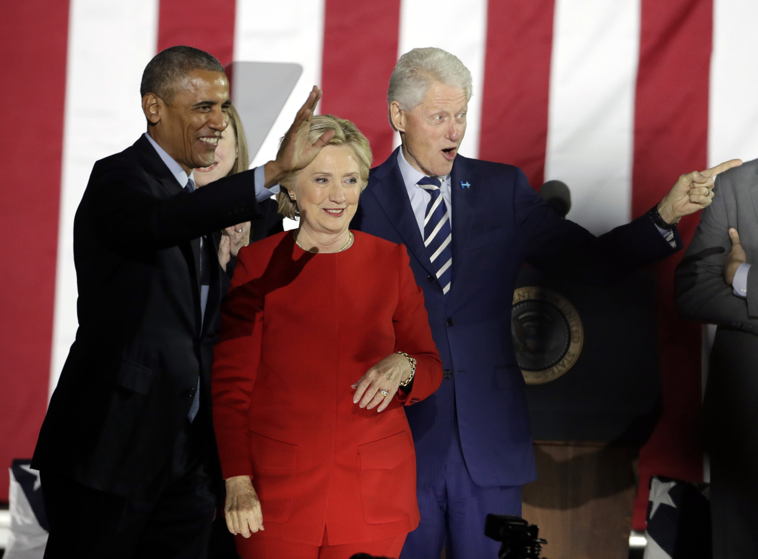 Clinton: Don’t let Trump ‘question the foundation of our country’