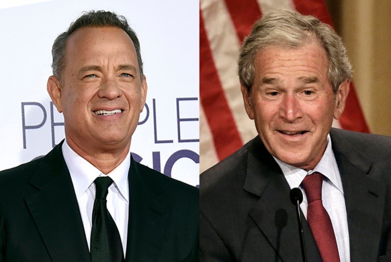 Actor Tom Hanks' favorite White House story involves former President George W. Bush, gym clothes and a dead bird. (AP Photos)