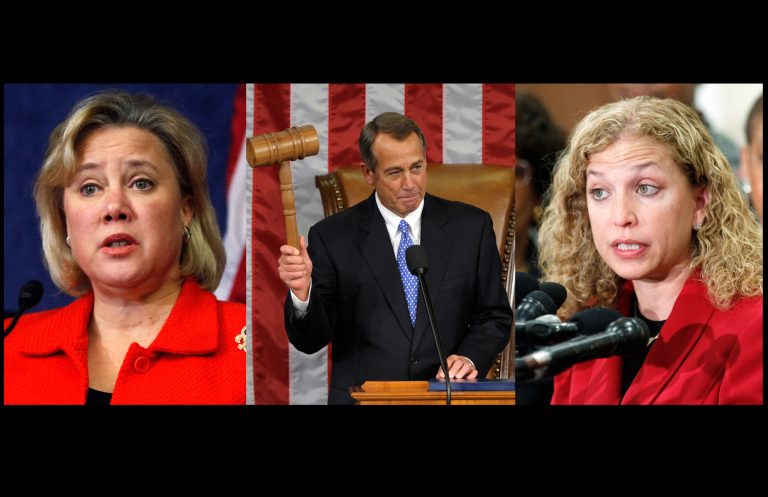 From left: Mary Landrieu, John Boehner, and Debbie Wasserman Schultz. (AP Photos)